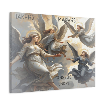 Angelic Union Canvas Art – Inspirational Wall Decor for Home